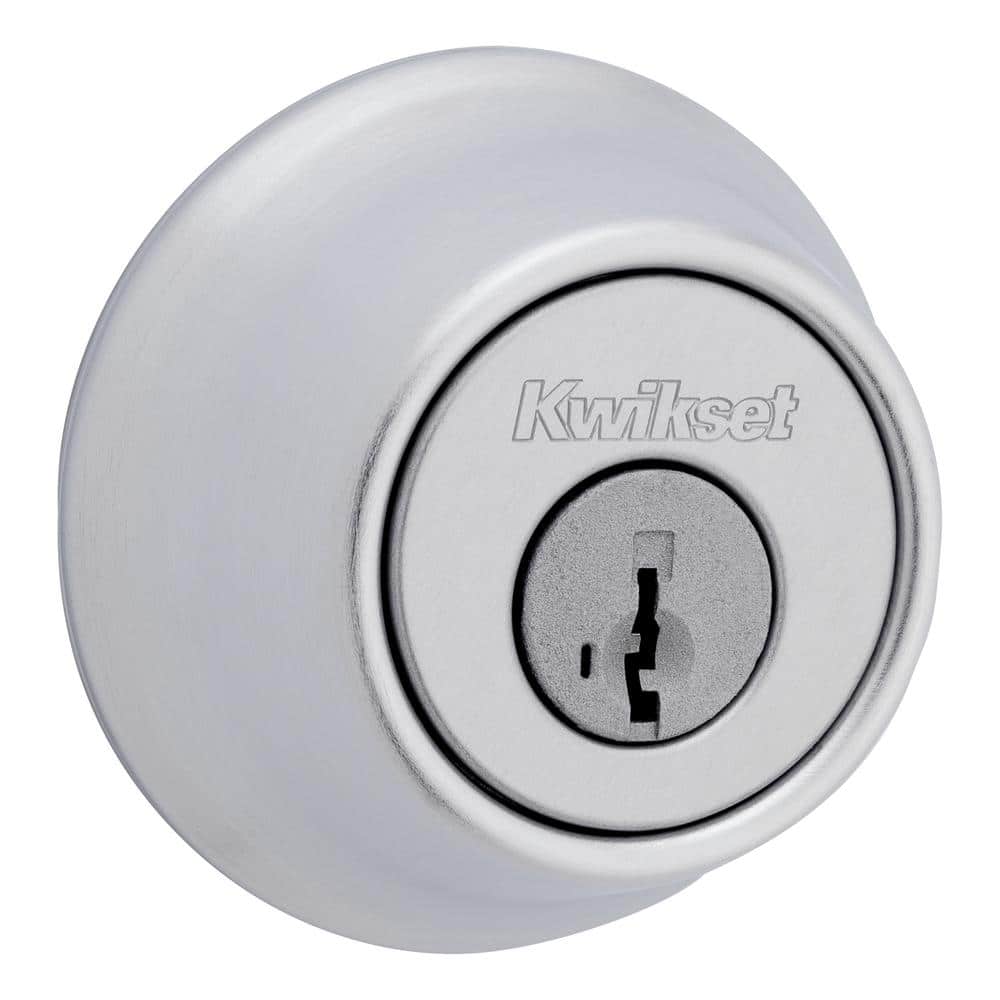 Kwikset Delta Satin Chrome Exterior Entry Door Lever and Single Cylinder Deadbolt Combo Pack featuring SmartKey Security - Image 4