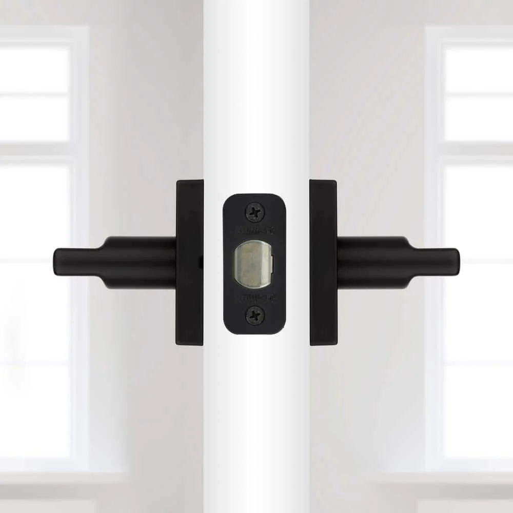 Kwikset Halifax Square Matte Black Passage Hall/Closet Door Lever (4-Pack) - Image 5