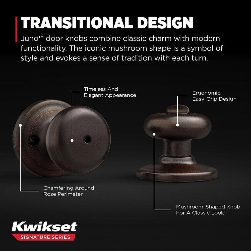 Kwikset Juno Venetian Bronze Privacy Bed/Bath Door Knob - Image 8