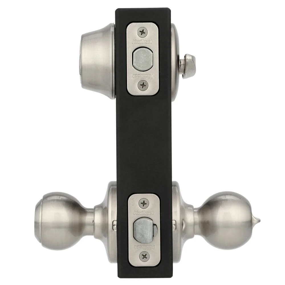 Kwikset Polo Satin Nickel Single Cylinder Entry Door Knob & Deadbolt Combo Pack with Microban Antimicrobial Technology - Image 3
