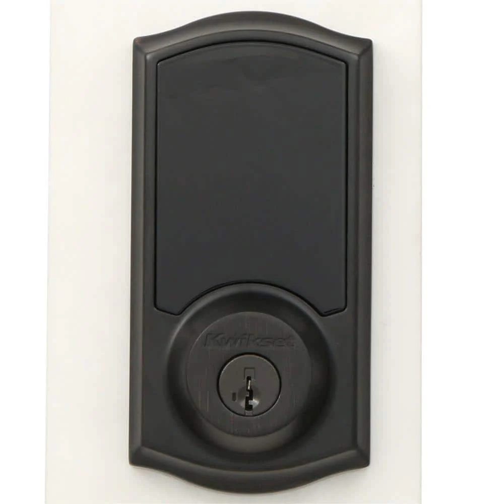 Kwikset SmartCode 915 Touchscreen Venetian Bronze Single Cylinder Electronic Deadbolt with Avalon Handleset and Tustin Lever - Image 3