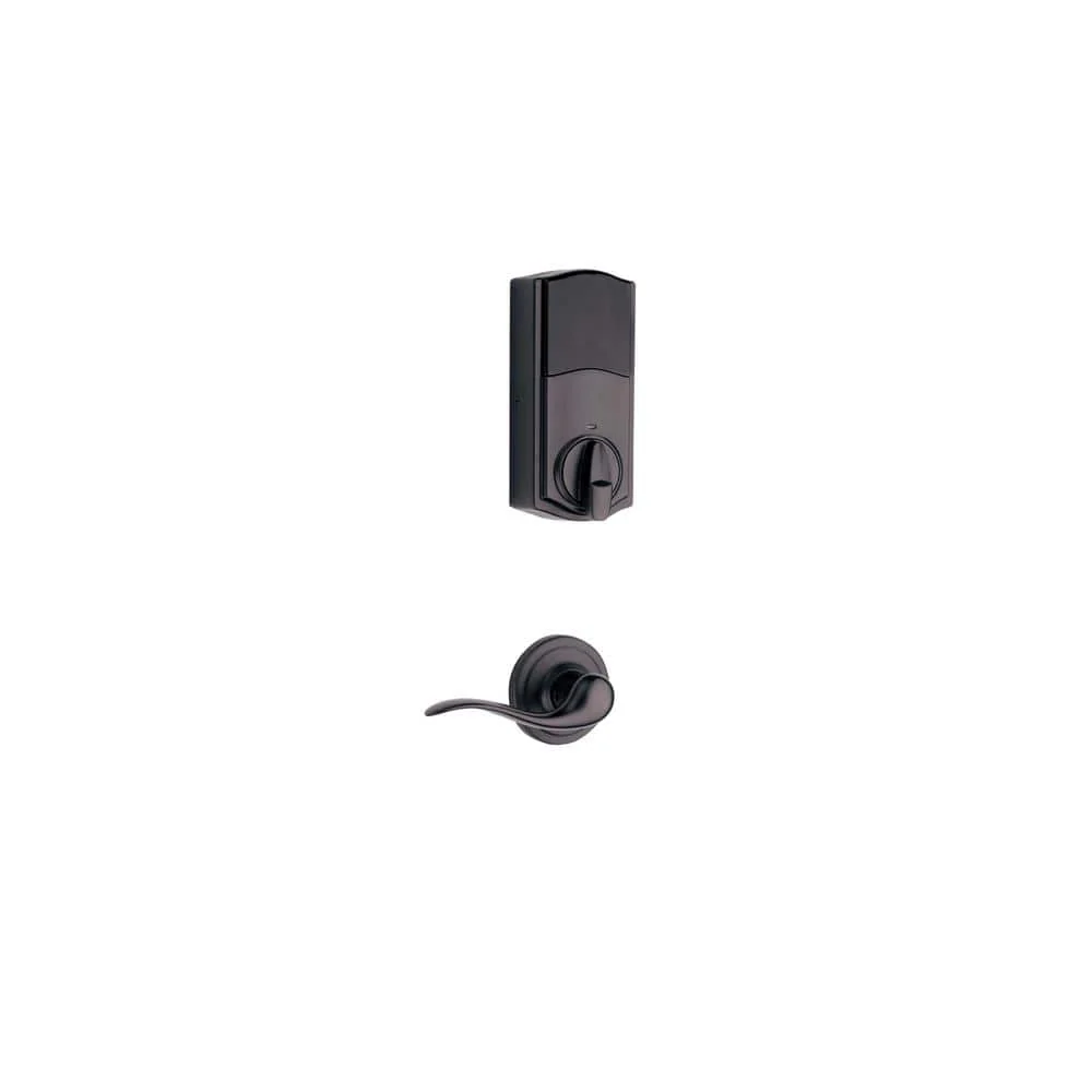 Kwikset SmartCode 915 Touchscreen Venetian Bronze Single Cylinder Electronic Deadbolt with Avalon Handleset and Tustin Lever - Image 6