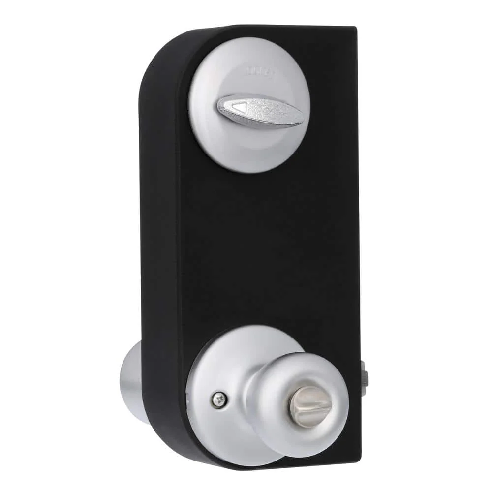 Kwikset Tylo Satin Chrome Entry Door Knob and Single Cylinder Deadbolt Combo Pack - Image 2