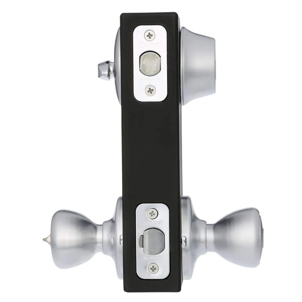 Kwikset Tylo Satin Chrome Entry Door Knob and Single Cylinder Deadbolt Combo Pack - Image 5