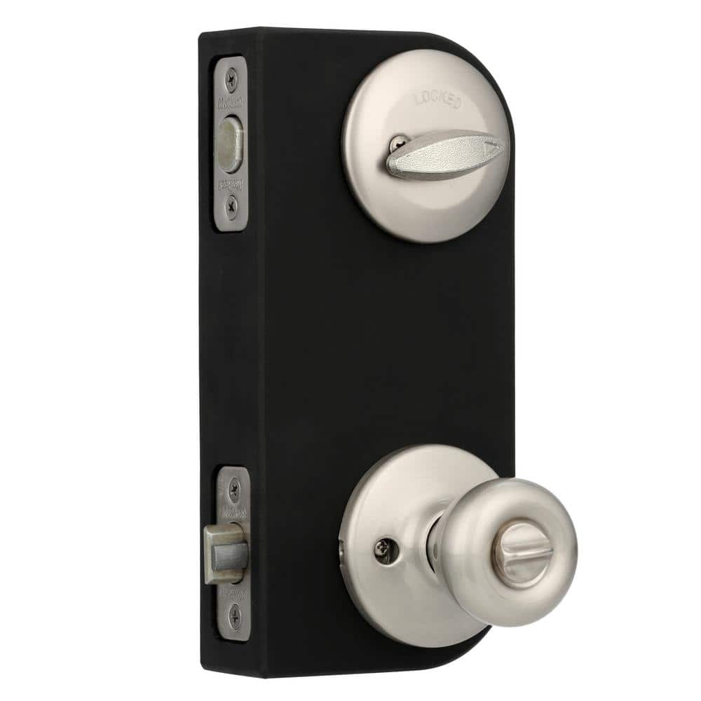 Kwikset Tylo Satin Nickel Door Knob Combo Pack with SmartKey Security & Microban Antimicrobial - Image 3