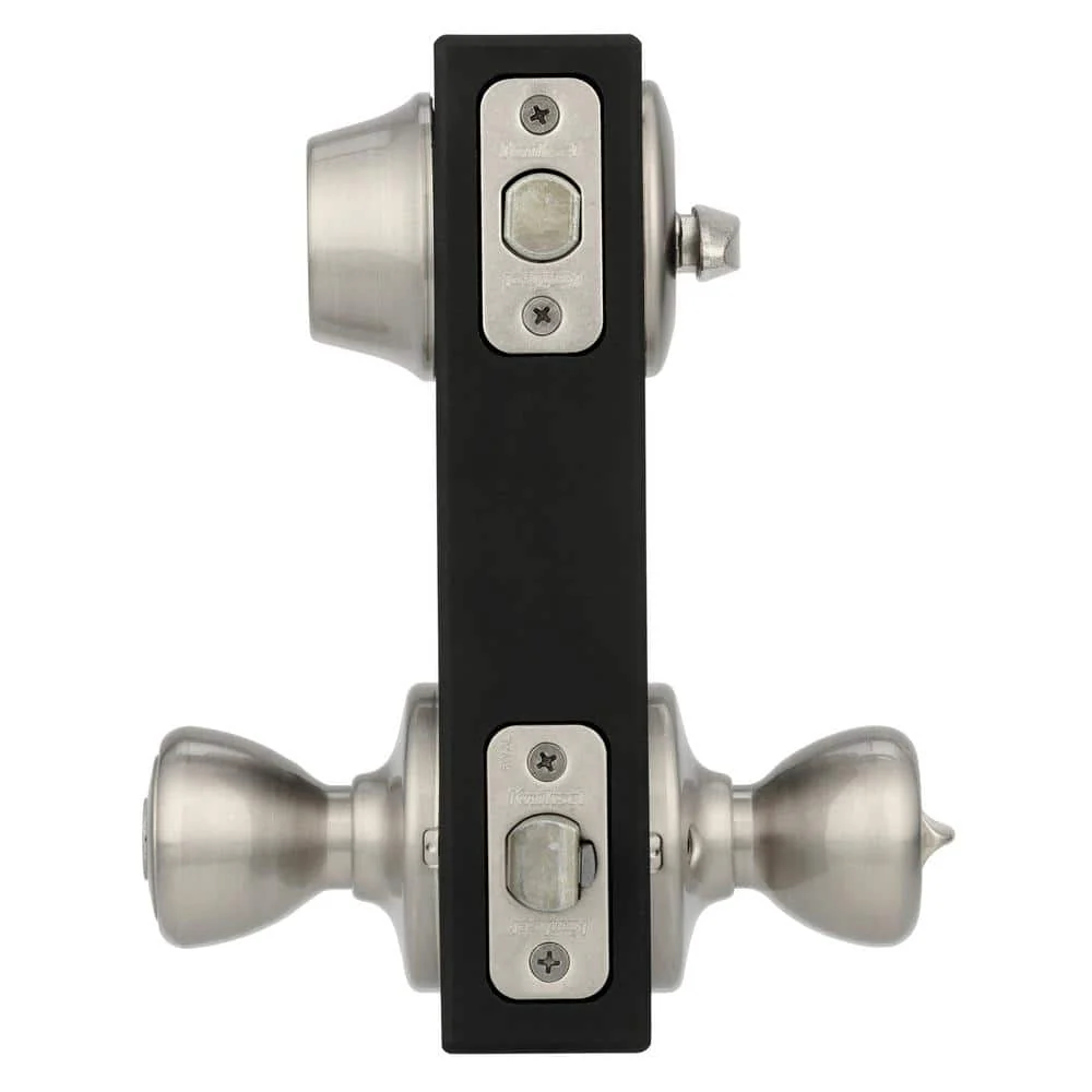 Kwikset Tylo Satin Nickel Door Knob Combo Pack with SmartKey Security & Microban Antimicrobial - Image 4
