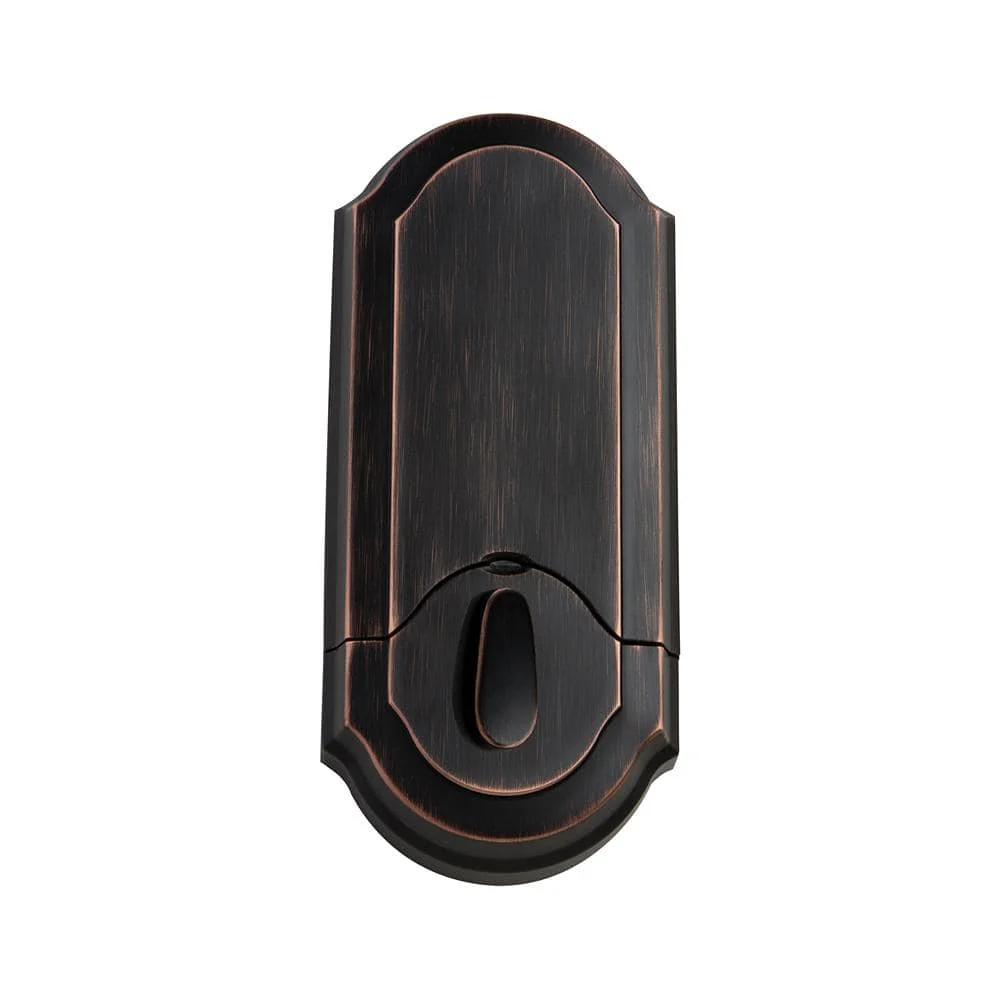 Kwikset Z-Wave SmartCode 910 Venetian Bronze Single Cylinder Electronic Deadbolt featuring Milan Hall/Closet Lever - Image 7