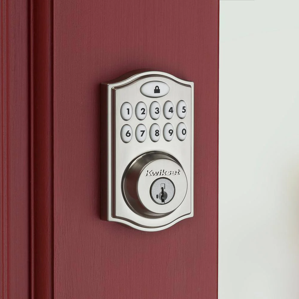 Kwikset Z-Wave SmartCode Satin Nickel Single Cylinder Keypad Electronic Deadbolt with Juno Hall/Closet Knob - Image 2