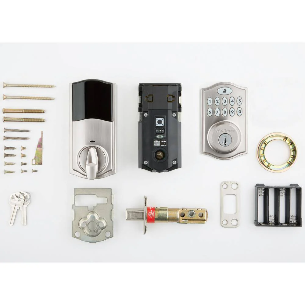 Kwikset Z-Wave SmartCode Satin Nickel Single Cylinder Keypad Electronic Deadbolt with Juno Hall/Closet Knob - Image 4