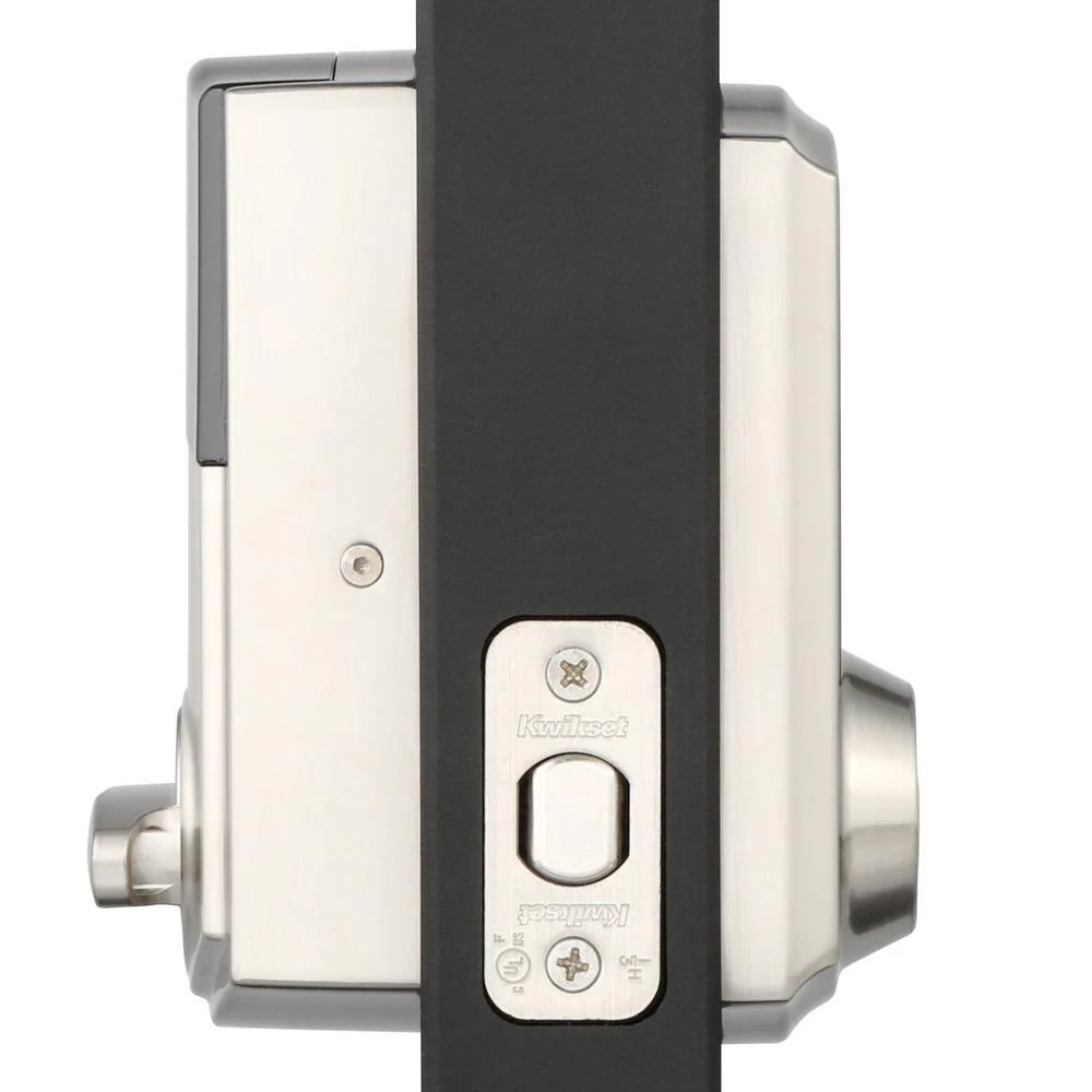 Kwikset Z-Wave SmartCode Touchscreen Satin Nickel Single Cylinder Electronic Deadbolt featuring Tustin Hall/Closet Lever - Image 2