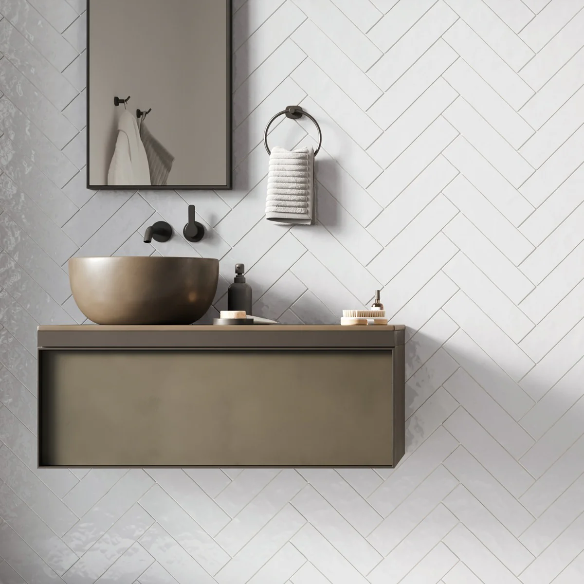 Lancaster Bianco White 3x12 Polished Ceramic Subway Wall Tile - Image 2