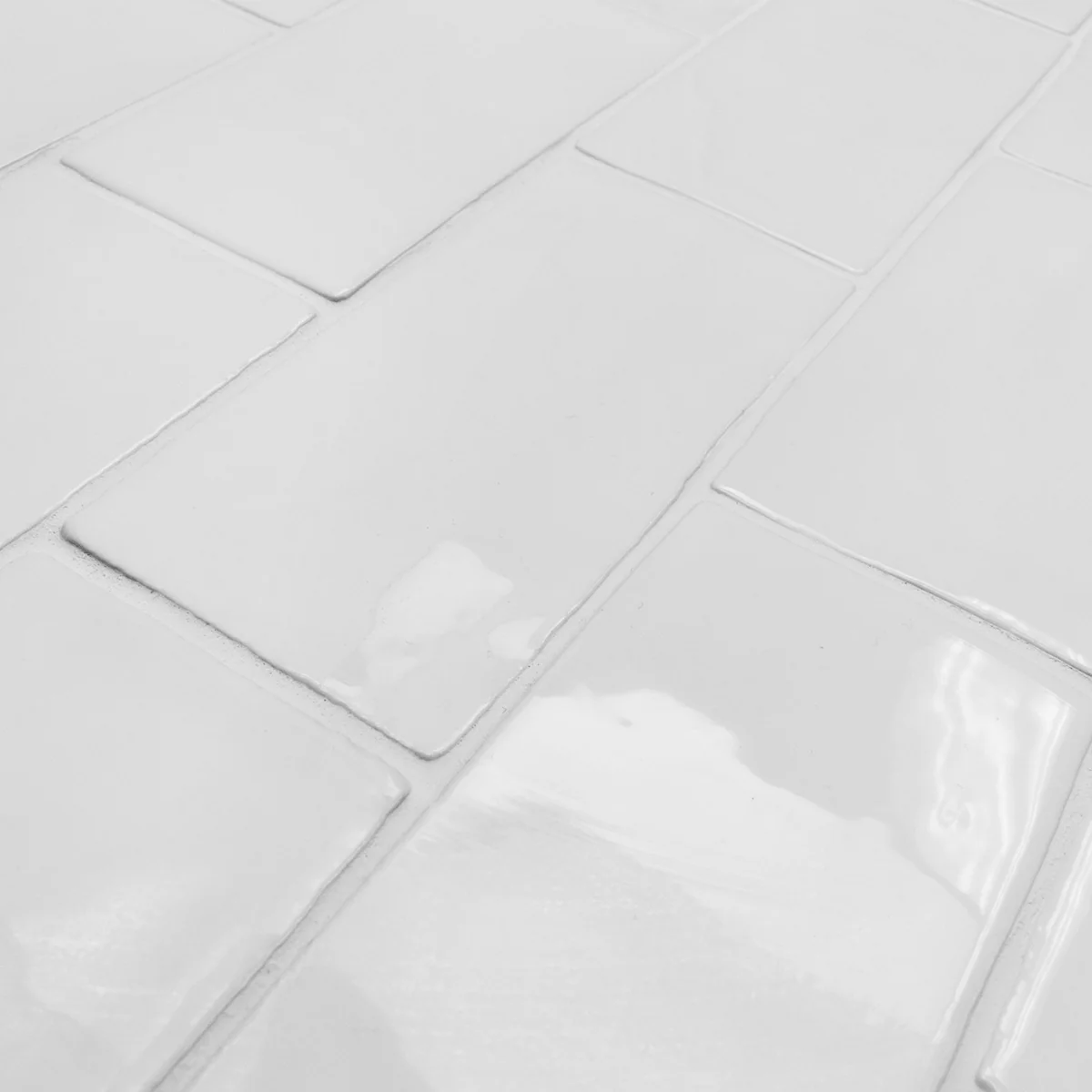 Lancaster Bianco White 3x6 Polished Ceramic Subway Tile - Lux Tile - Image 3