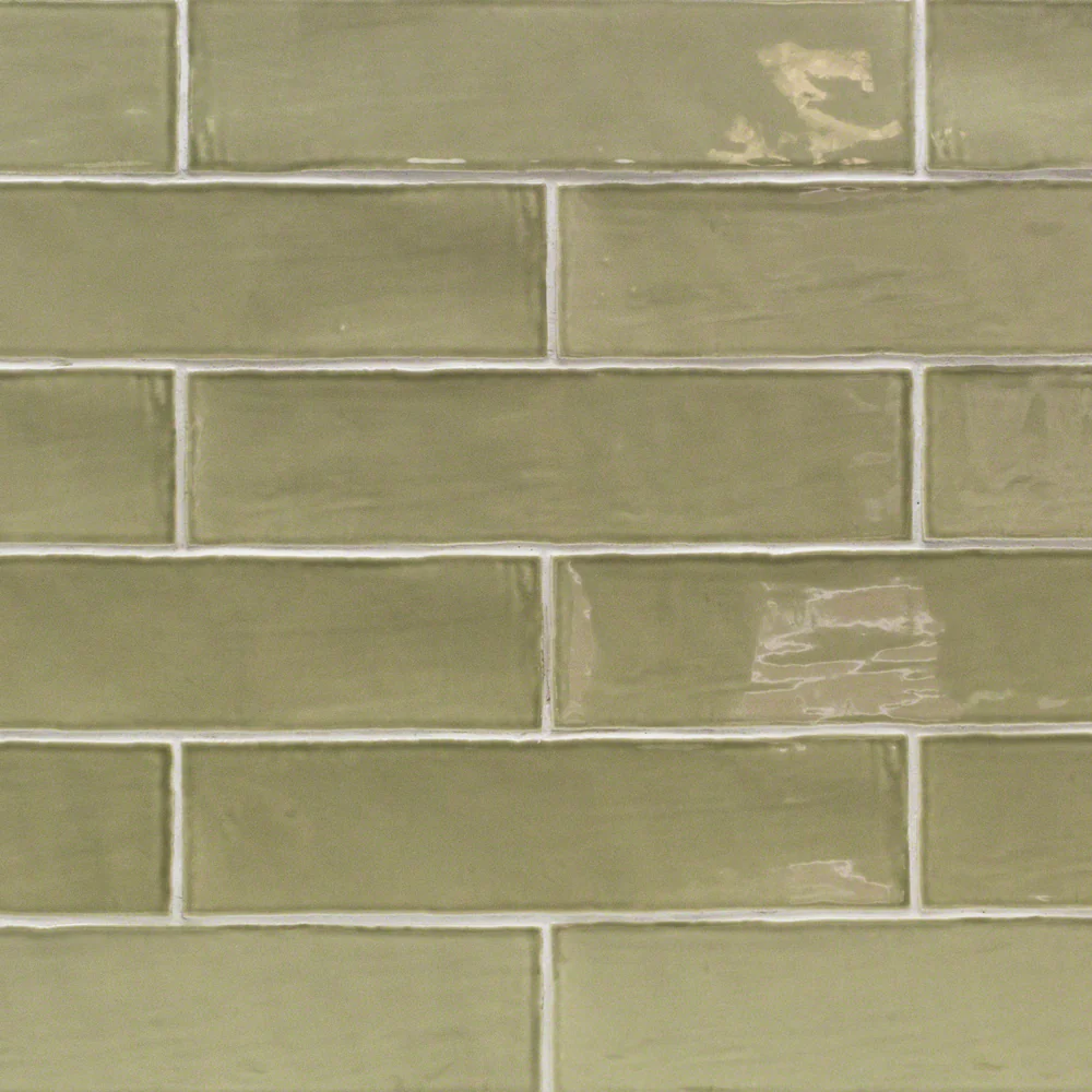 Lancaster Celery Green 3x12 Polished Ceramic Subway Tile - Image 4