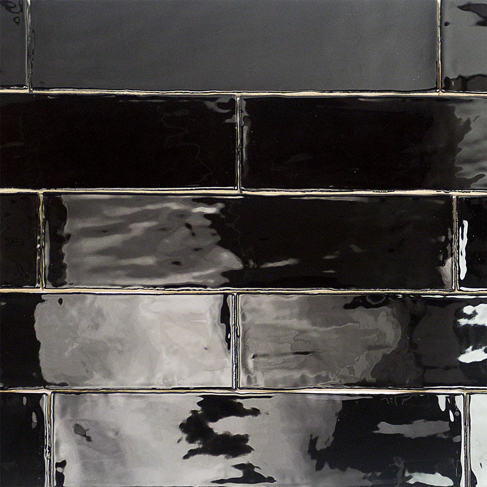 Lancaster Noir Black 3x12 Polished Ceramic Subway Tile for Walls - Image 6