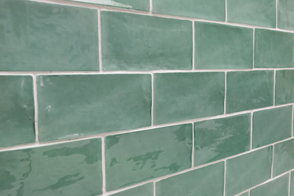 Lancaster Open Seas Green 3x6 Polished Ceramic Subway Tile - Lux Tile - Image 4