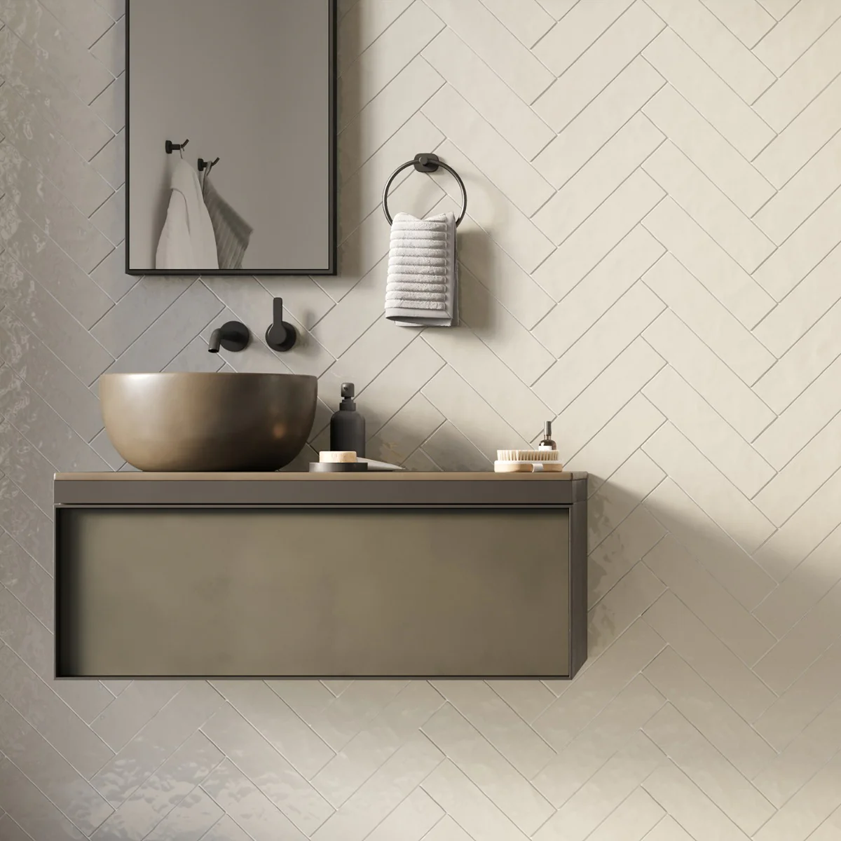 Lancaster Vanilla Cream 3x12 Polished Ceramic Subway Tile - Lux Tile - Image 2