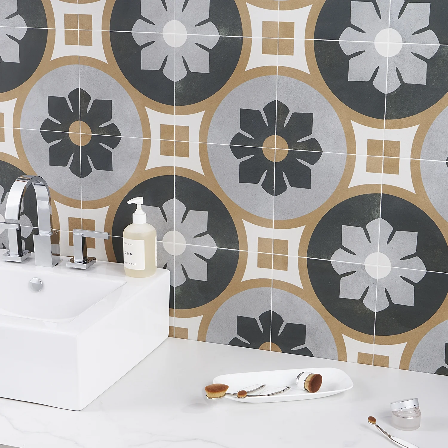 Lapaz Bloom Multicolor 9x9 Matte Porcelain Tile - Lux Tile - Image 4