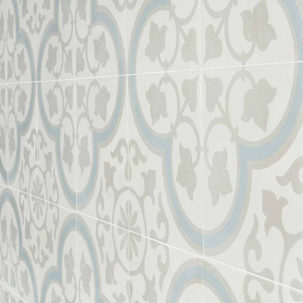 Lapaz Ornate Silver 9x9 Matte Porcelain Tile - Lux Tile - Image 6