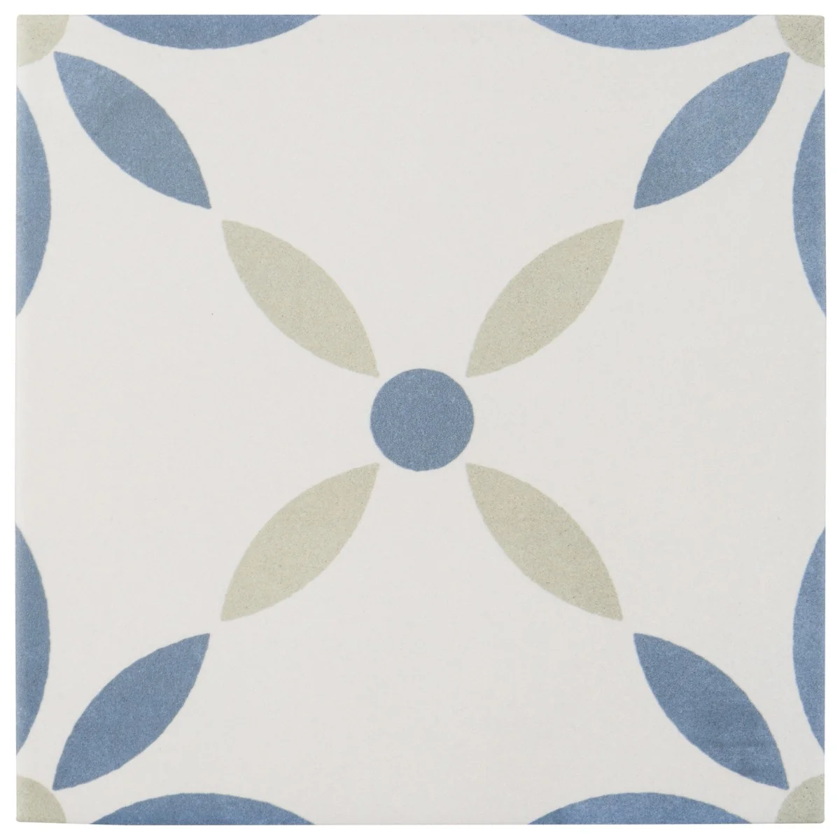 Lapaz White Flower 9x9 Matte Porcelain Tile - Mediterranean Design - Image 4