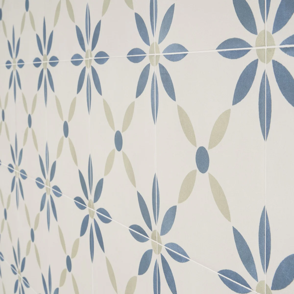 Lapaz White Flower 9x9 Matte Porcelain Tile - Mediterranean Design - Image 6