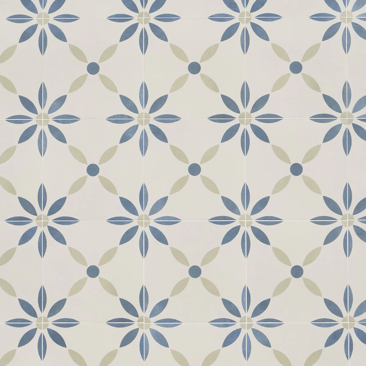 Lapaz White Flower 9x9 Matte Porcelain Tile - Mediterranean Design - Image 9