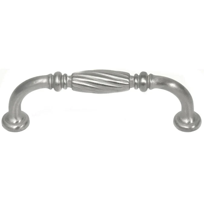 Laurey French Twist 3-in (76mm) Center to Center Satin Nickel Cylindrical Handle Drawer Pull