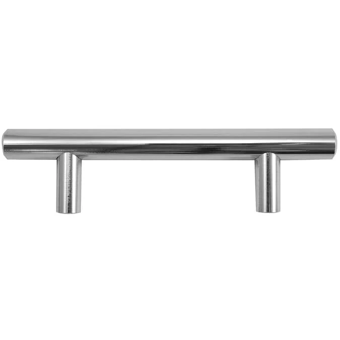 Laurey Melrose 5-1/16-in (128mm) Center to Center Polished Chrome Cylindrical Bar Drawer Pull - Image 4