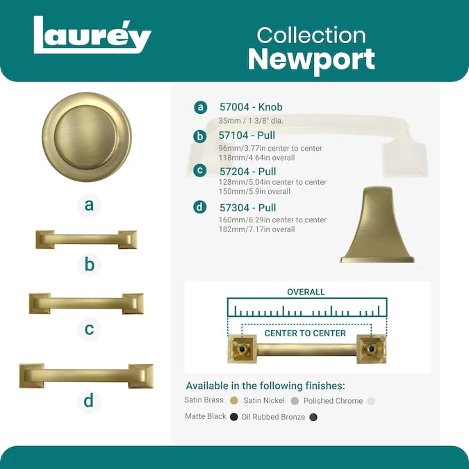 Laurey Newport 3-in (76mm) Center to Center Polished Chrome Oval Cup Drawer Pull - Image 6