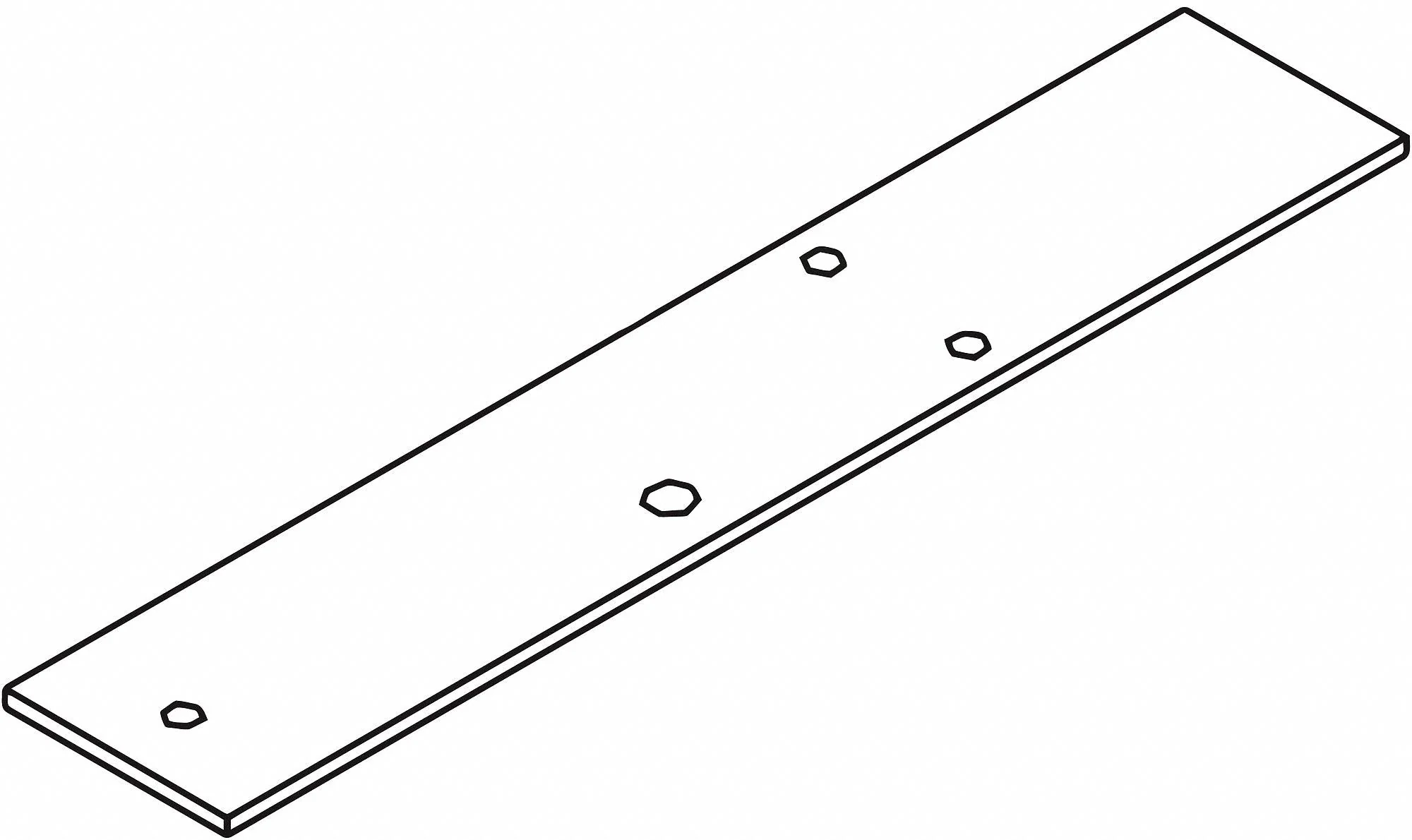LCN Aluminum Cover Plate for Door Closers