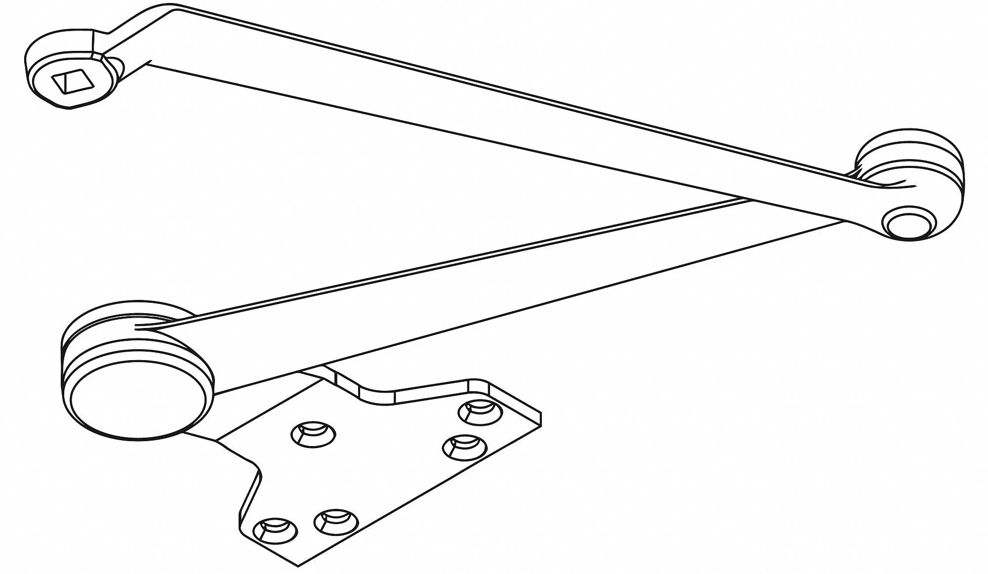 LCN Aluminum Door Closer Arm for 4030 Series - Image 3
