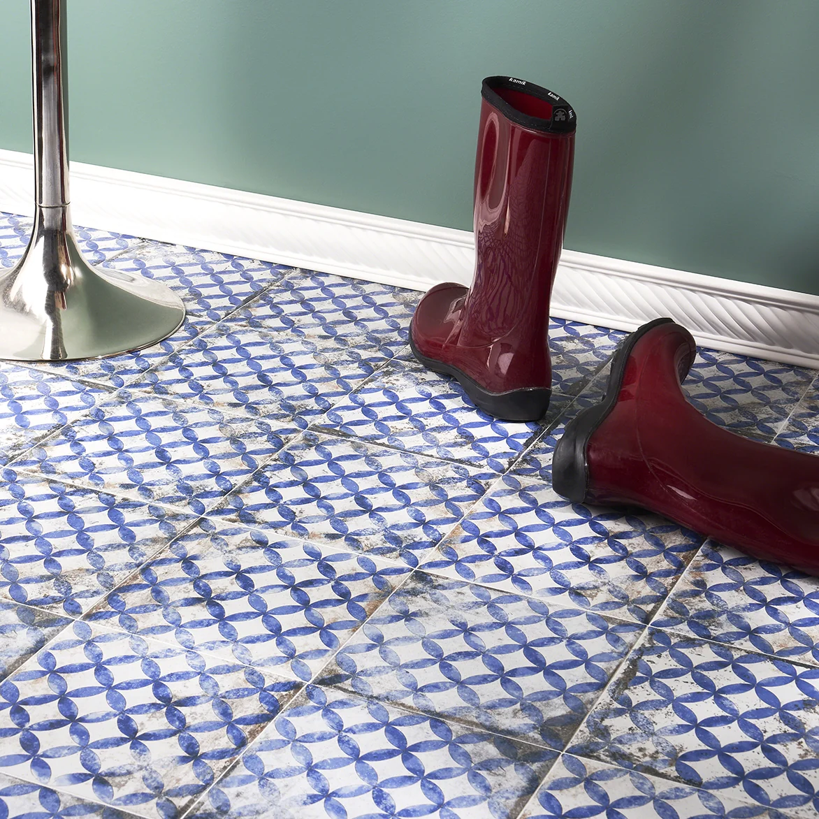 Lenox Charm Blue 8x8 Matte Porcelain Tile for Walls and Floors - Image 3