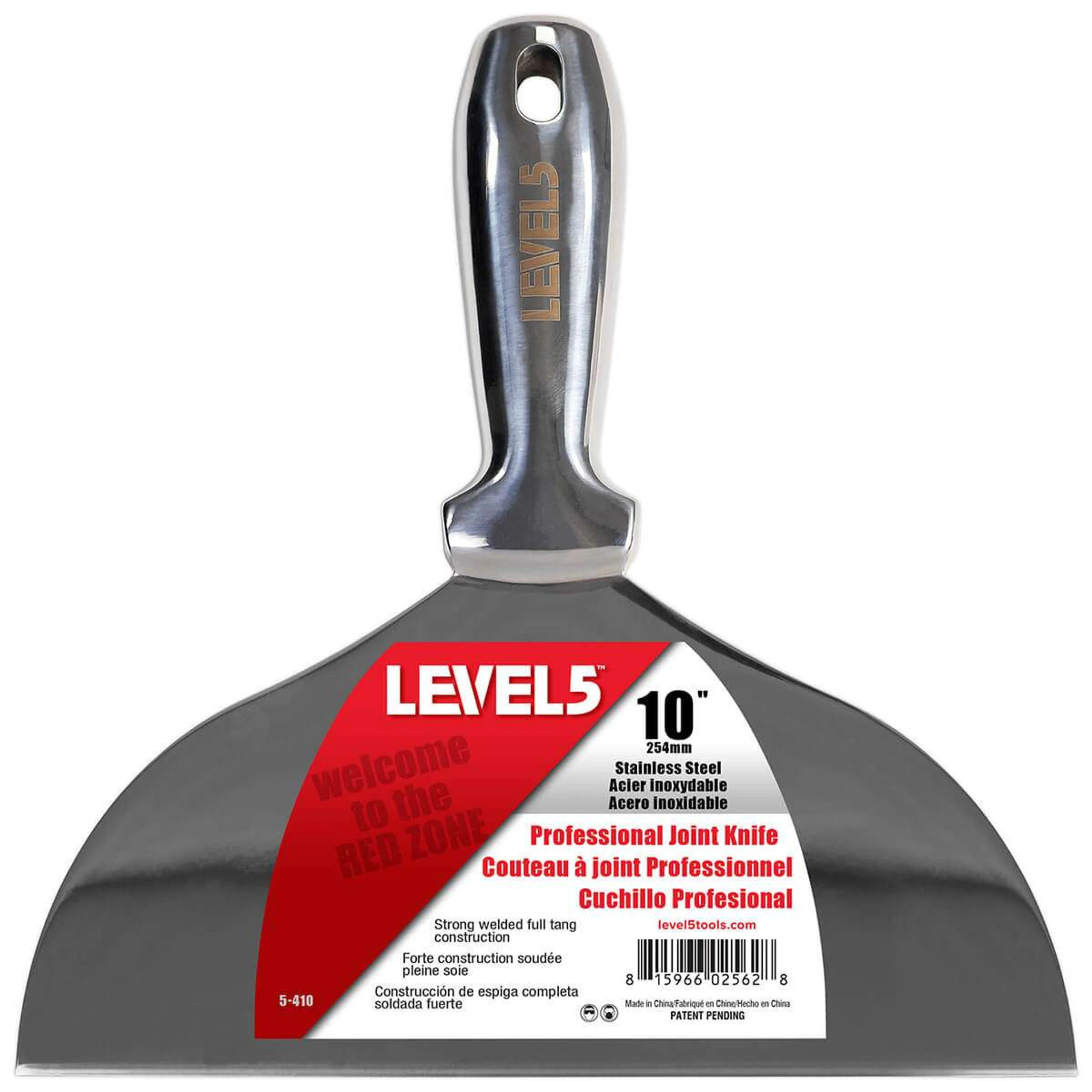 LEVEL5 10 in. Welded Stainless Steel Professional Joint Knife (5-410)