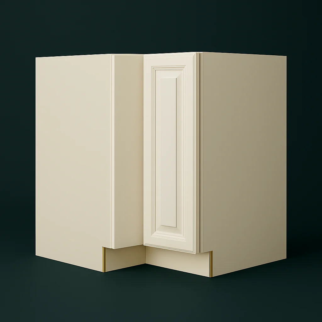 LIFEART CABINETRY Newport Lazy Susan Base Cabinet, Classic White