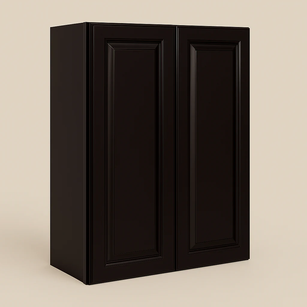 LIFEART CABINETRY Newport Ready to Assemble 2-Door Wall Cabinet, Dark Espresso