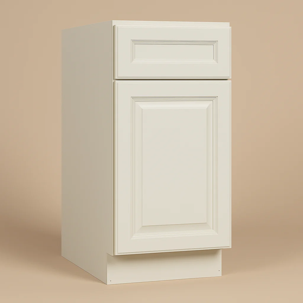 LIFEART CABINETRY Newport Ready to Assemble Base Cabinet with 1-Door and 1-Drawer in Classic White - Image 5