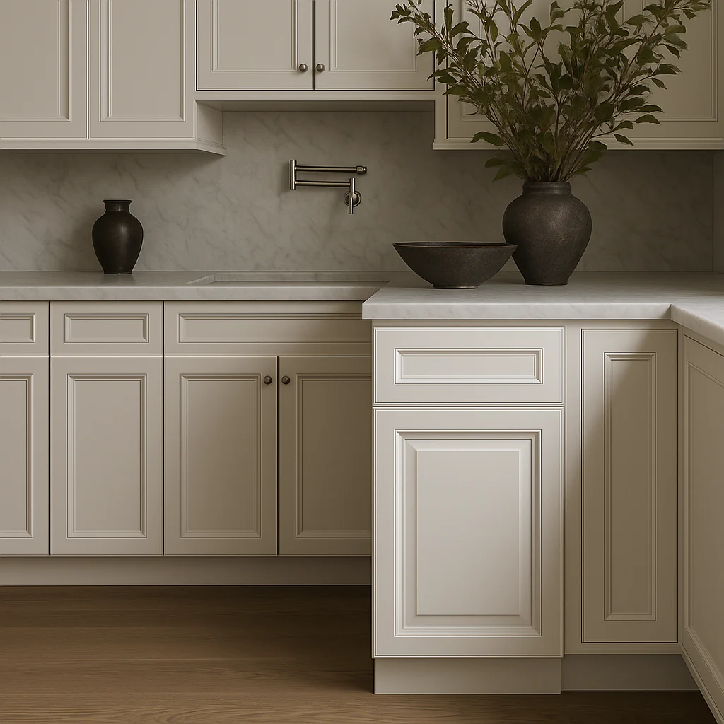 LIFEART CABINETRY Newport Ready to Assemble Base Cabinet with 1-Door and 1-Drawer in Classic White - Image 6