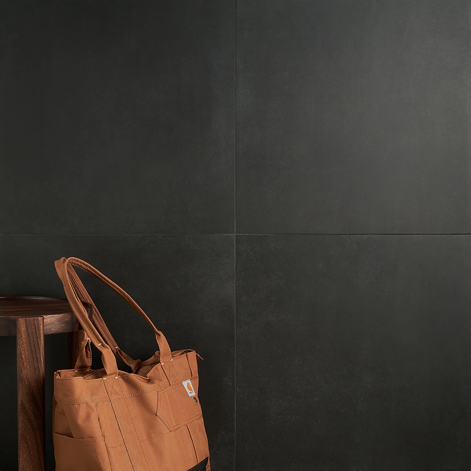 Lines Black Matte Porcelain Tile 24x24 - Lux Tile - Image 2