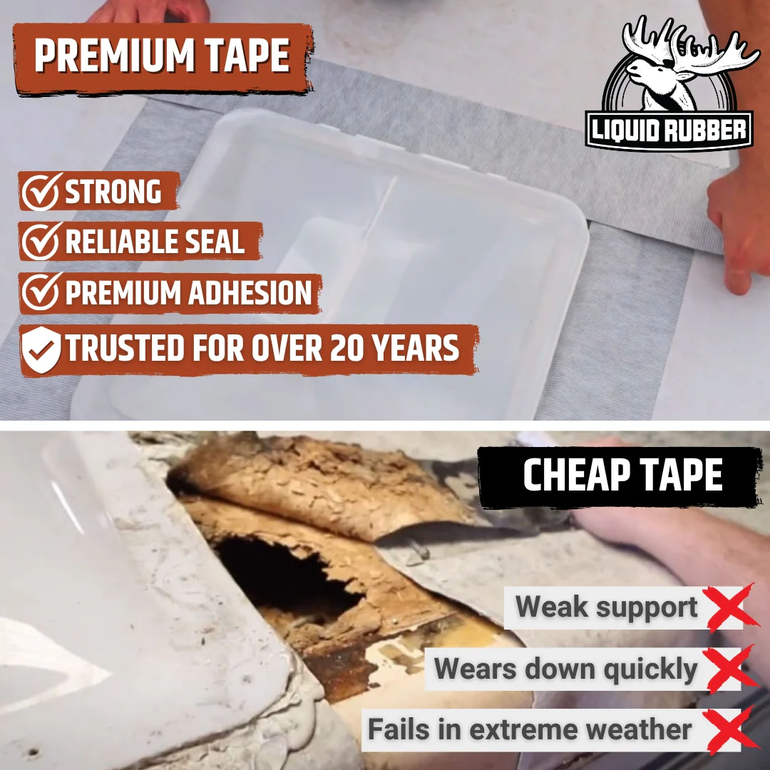 Liquid Rubber Seam Tape, 4 in x 50 ft Roof Seam Tape Roll - Image 3