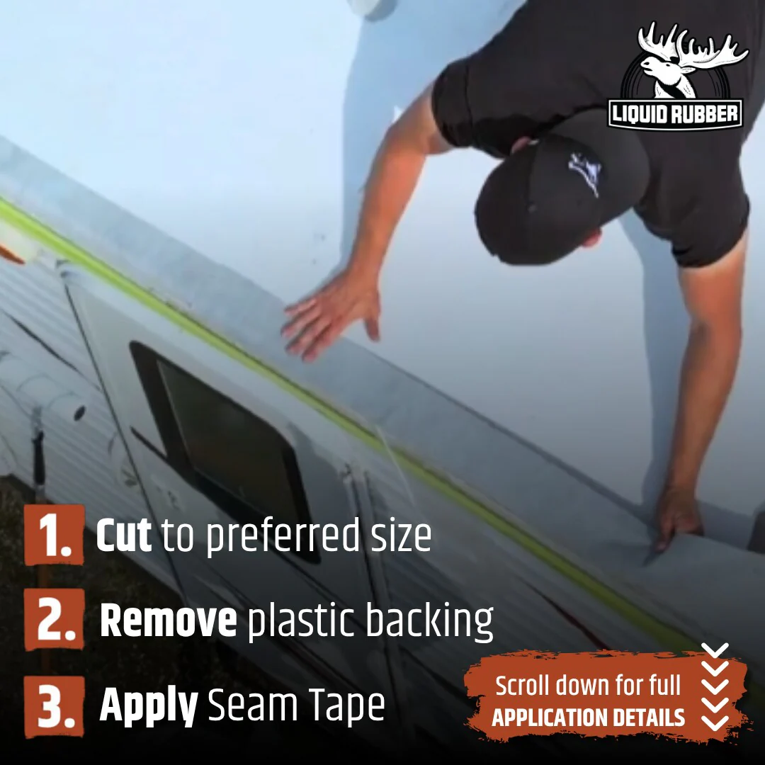 Liquid Rubber Seam Tape, 4 in x 50 ft Roof Seam Tape Roll - Image 5