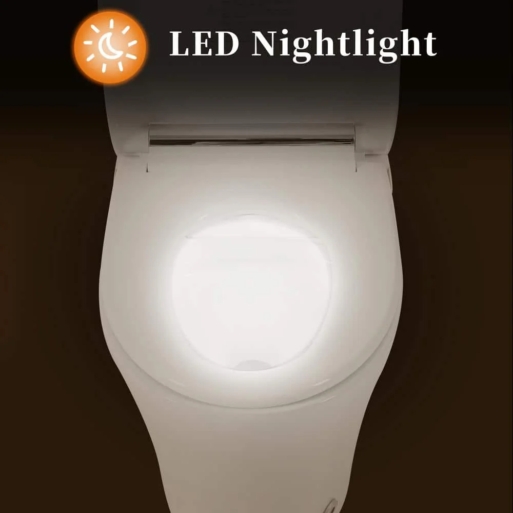 Logmey Elongated Smart Bidet Toilet with Heated Seat, Auto Flush, and Night Light - Image 6