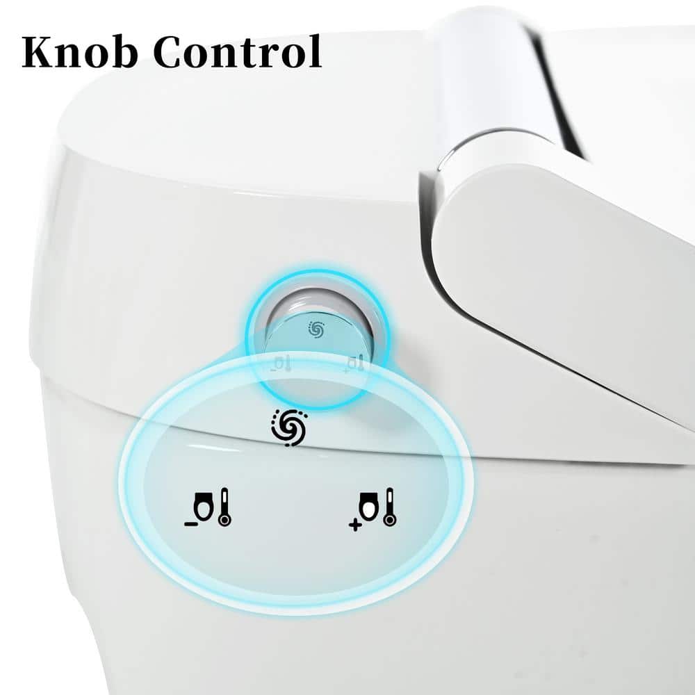 Logmey Elongated Smart Bidet Toilet with Heated Seat, Auto Flush, and Night Light - Image 7