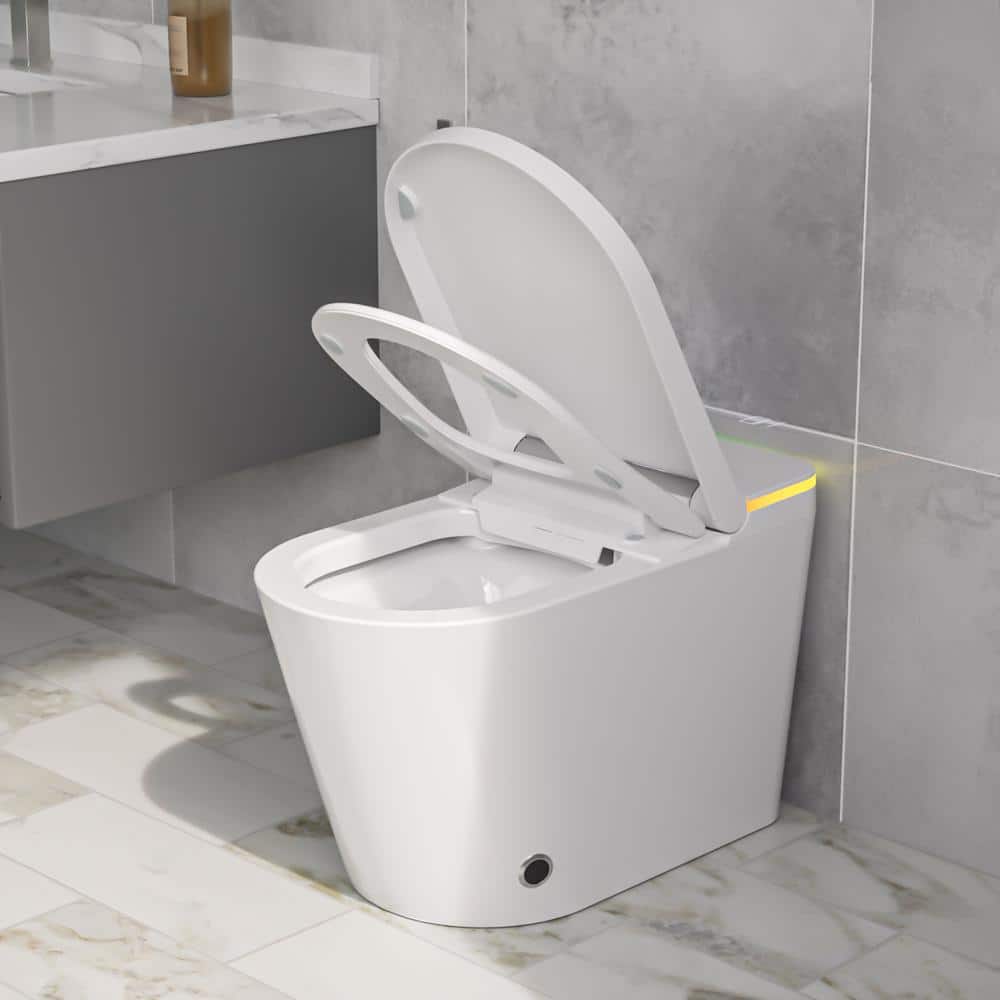 Logmey Smart Elongated Bidet Toilet with Mood Light and Auto Features - Image 6