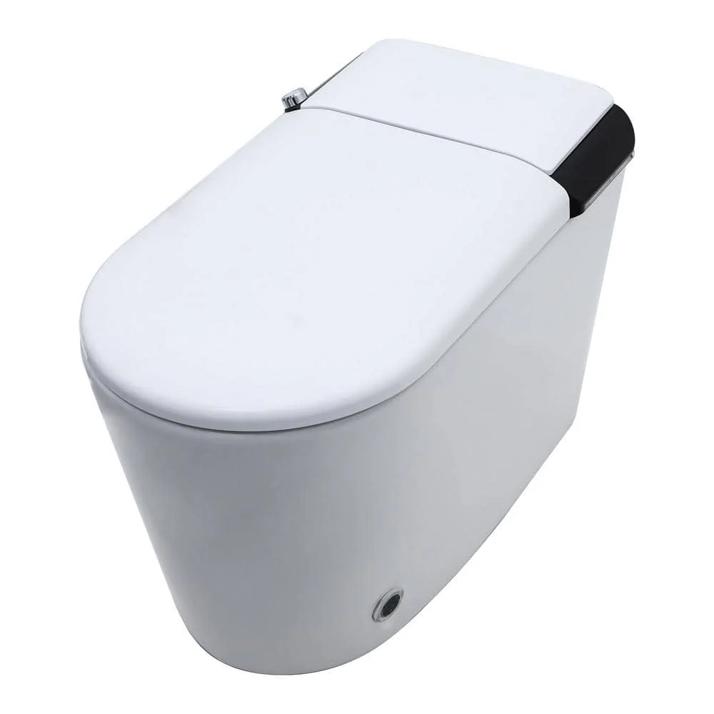 LORDEAR 1.27 GPF Tankless Elongated Smart Bidet Toilet with Auto Open/Close Lid in White - Image 2