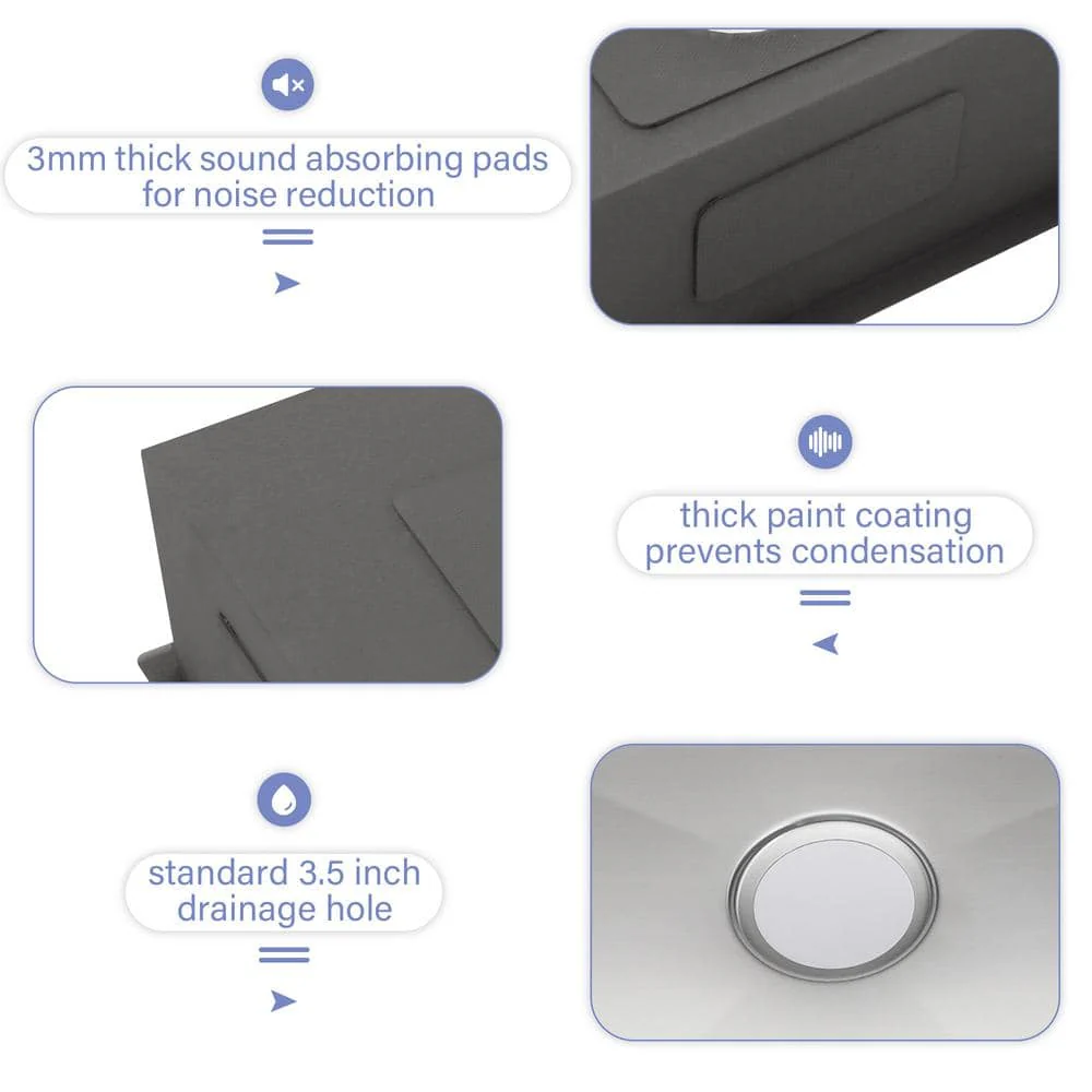 LORDEAR 23-in Undermount Laundry Utility Sink with Accessories - Stainless Steel - Image 5