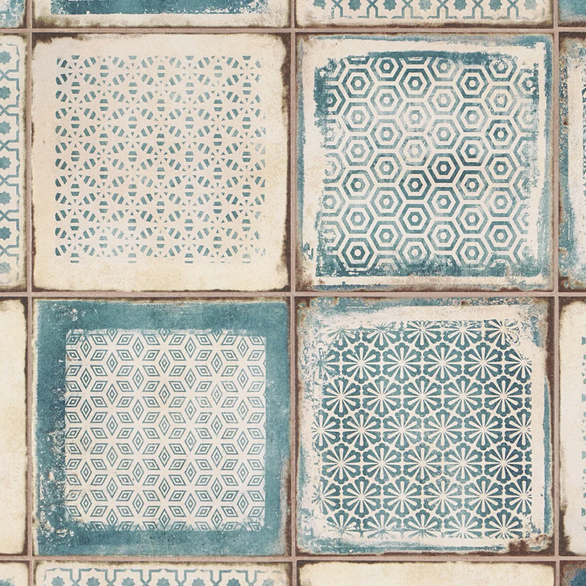 Los Lunas Deco Blue 8x8 Matte Porcelain Tile - Lux Tile - Image 7