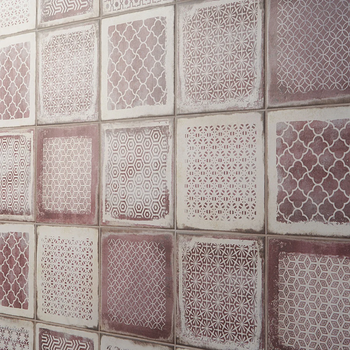 Los Lunas Deco Rose Pink 8x8 Matte Porcelain Tile - Lux Tile - Image 5