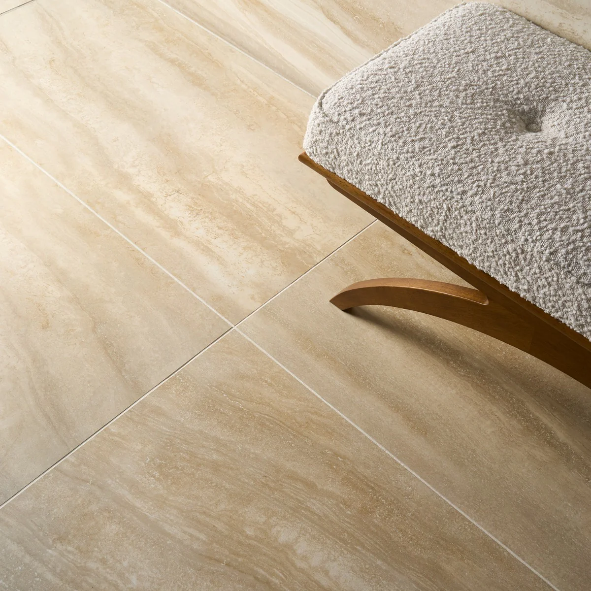 Lumar Travertino Crema Beige 24x48 Matte Porcelain Tile - Lux Tile - Image 2