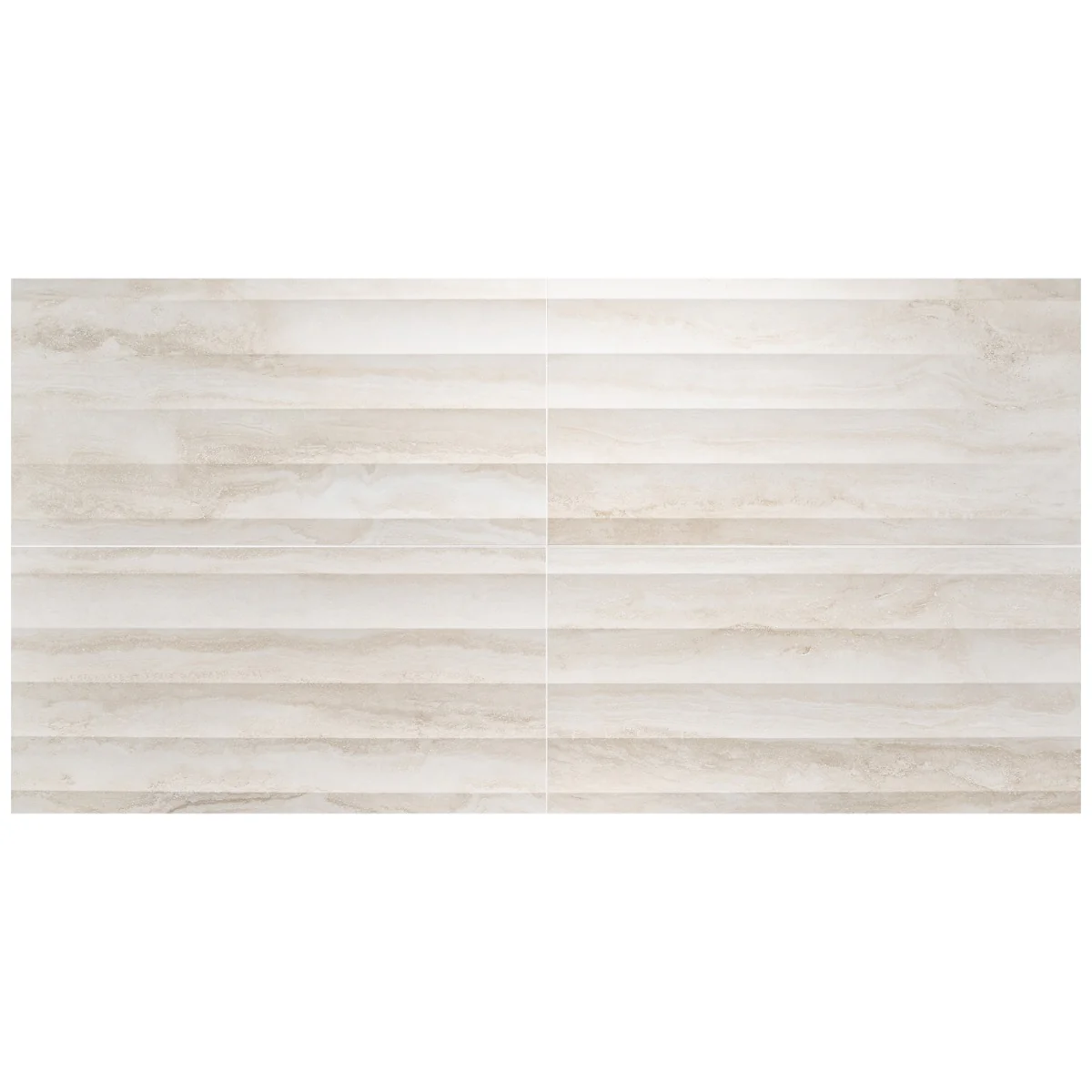 Lumar Waves 3D Travertino Bianco Warm White 24x48 Matte Porcelain Tile - Image 5