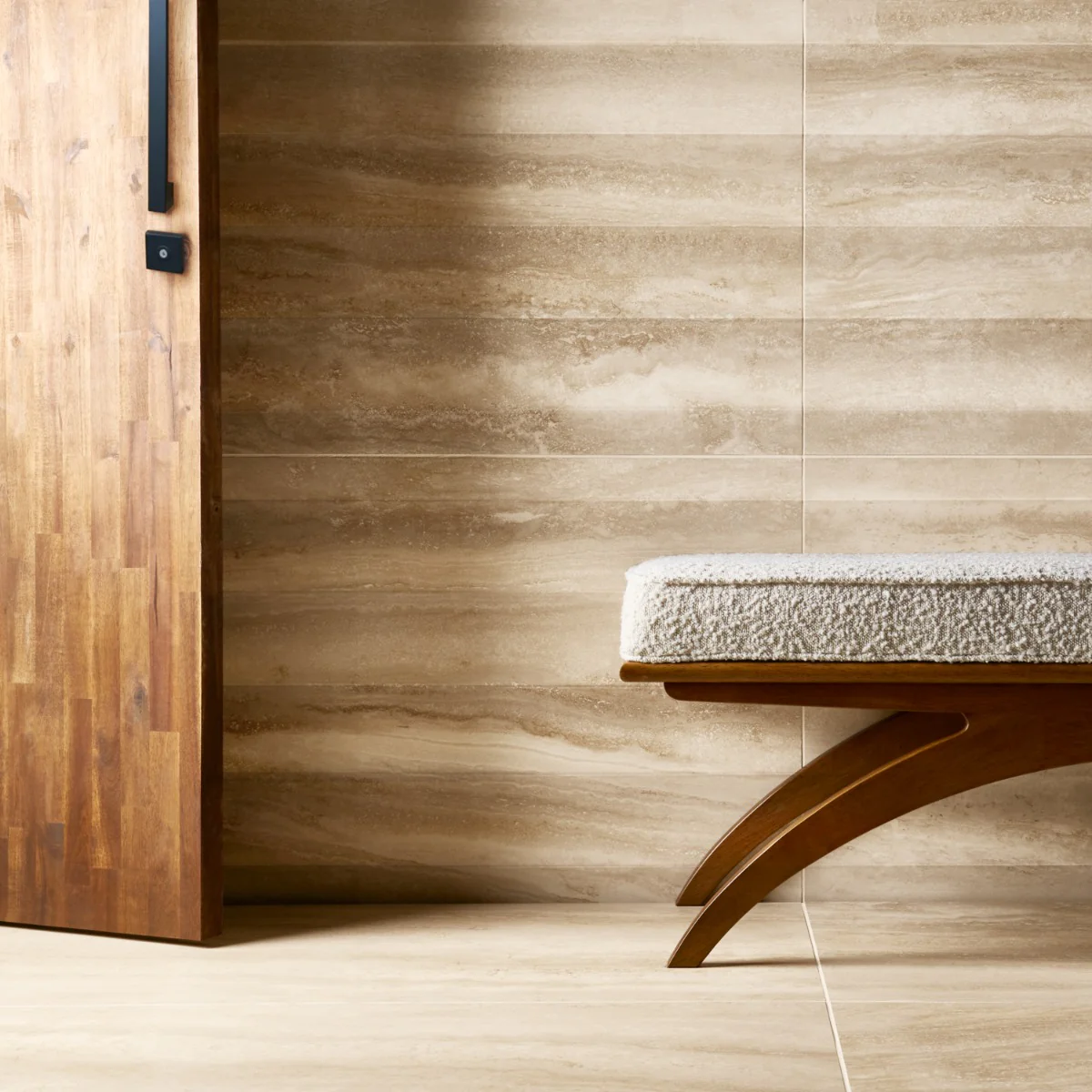 Lumar Waves 3D Travertino Crema Beige 24x48 Matte Porcelain Tile - Image 2