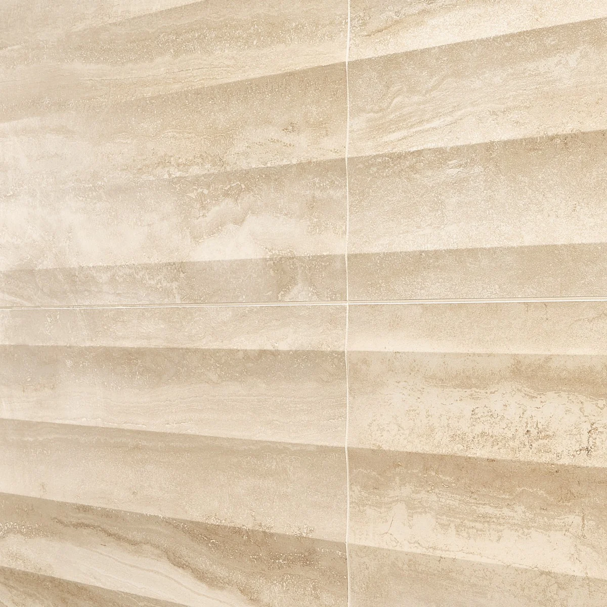 Lumar Waves 3D Travertino Crema Beige 24x48 Matte Porcelain Tile - Image 4